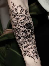 Maybe you would like to learn more about one of these? Ramon On Twitter Bk Goat Skull Snakes Flowers Tattoo Ink Art