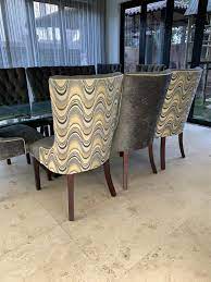 The legs have plastic covers to avoid scratching the floor. Dining Room Chairs Hertex Fabric Junk Mail