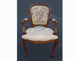 1970 S Vintage Heritage French Provincial Brown Floral Etsy Floral Accent Chairs French Provincial Brown Floral
