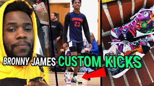 We Made Custom Kicks For BRONNY & BRYCE JAMES! LeBron's Son Gets SPACE JAM  KYRIES From Sierato 😱