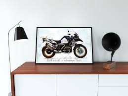 Bmw R 1250 Gs Adventure 2020 Art Sketch Poster No Frame In 2020 Bmw Art Sketches Frame