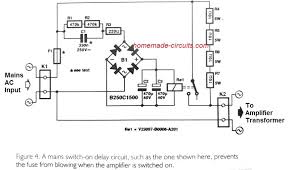 Class h power amplifier circuit diagram. Prevent Amplifier Fuse From Blowing During Power Switch On Homemade Circuit Projects