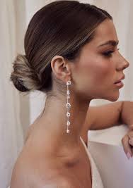 Modern Crystal Bridal & Wedding Earrings Australia