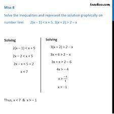 The other solution is to use the formula for the solution of a quadratic. Misc 8 Sovle 2 X 1 X 5 3 X 2 2 X Chapter 6