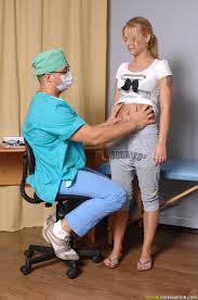 Naked Kristina at female gyno exam video