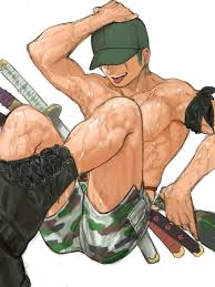 urasanmyaku, one piece, roronoa zoro, 1boy, bara - Anime R34