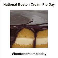 National Boston Cream Pie Day October 23 2019 Boston Cream Pie Cherry Cream Cheese Pie Food
