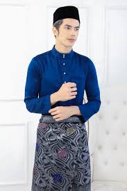 Jom tengok tempahan exclusive dari customer d'zulhaz design. Myravallyn Online Fashion Malaysia Modest Clothing Baju Kurung Men S Collection Baju Melayu Malique Navy Blue