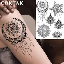 Is black henna dangerous for skin? Buy 1pc Chains Fake Jewelry Temporary Tattoos For Women Black Henna Tattoos Fake Mandala Flower Tattoos At Affordable Prices Free Shipping Real Reviews With Photos Joom