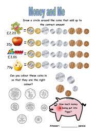 money and me uk currency worksheet teaching resources