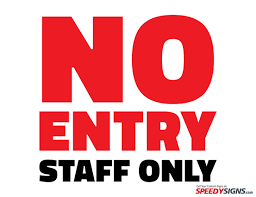Free No Entry Staff Only Printable Sign Template Sign Templates Entry Signs Printable Signs