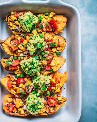 Healthy Burrito Bowl Stuffed Sweet Potatoes Rainbow Plant Life Recipe Healthy Burrito Bowl Sweet Potato Vegan Sweet Potato