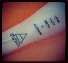 Common for good reason, roses symbolize love, desire, and secrecy or confidentiality. Thirty Seconds To Mars Nice Tattoo Coco Mars This May Be The First Love Lust Faith Dreams Tattoo We Ve Seen Tag Yours With Marstattoo Or Add Yours Here Http Bit Ly Fogiwr Facebook