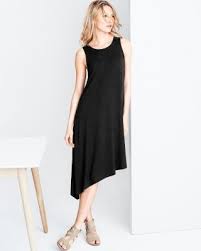 Eileen Fisher Viscose Jersey Asymmetrical Tank Dress Elegant Dresses For Women Dresses Casual Dresses For Women