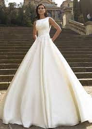 Wedding Dresses Ball Gown Fabulous Satin Bateau Neckline A Line Wedding Dresses With Lace Appli Aline Wedding Dress Ball Gown Wedding Dress Ball Gowns Wedding