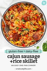It's even better leftover the next day. Cajun Sausage And Rice Skillet One Pan Dinner One Lovely Life