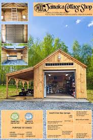 Multipurpose Space At 14 X 24 One Bay Garage Garage Construction Shed Design Shed