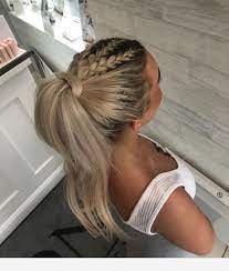 Braids Ponytail Combination High Ponytail Hairstyles Prom Ponytail Hairstyles Plaits Hairstyles
