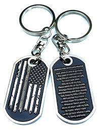 Black And Silver American Flag Meaning Thin Silver Line Distress American Flag Correction Officer Prayer Dog Tag Key Chain This Key Chain Is An Excl Gifts For Office Correctional Officer Silver Line