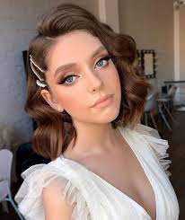 Maybe you would like to learn more about one of these? Romantic Glam Wedding Makeup Short Hair Makeup Bridal Hair And Makeup Short Hair Styles