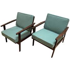 Pair Of 1950s Japanese Mid Century Modern Upholstered Lounge Chairs 1stdibs Com Mid Century Modern Chair Vintage Lounge Chair Modern Chairs