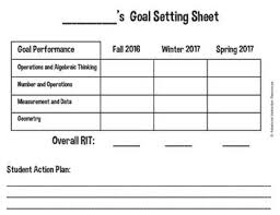 Nwea Student Goal Setting Sheet Goal Setting For Students