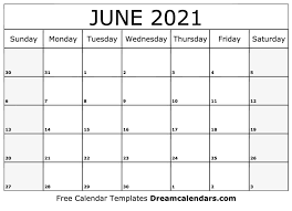 Start studying 20 june 2021. June 2021 Calendar Free Blank Printable Templates