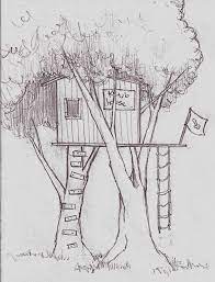 Now get your green pen out and start coloring the branches!! Jackson Art Kids Room Mural Tree House Drawing House Drawing Simple House Drawing