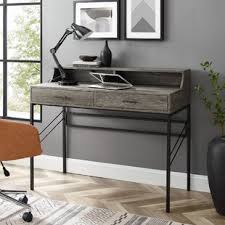Metal kitchen shelves industrial look desks with hutch. Hutch Industrial Desks You Ll Love In 2021 Wayfair