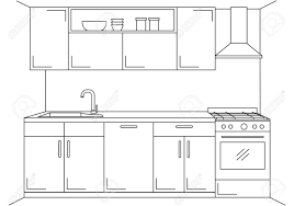 modern kitchen. kitchen furniture with
