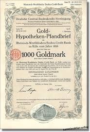 Disclosure of announcements regarding corporate actions and other material facts of the bank. Rheinisch Westfalische Boden Credit Bank B Unentwerteter Goldmark Pfandbrief In Toller Optik B