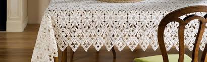 Find square tablecloths for any celebration or occasion: Macrame Lace Tablecloths