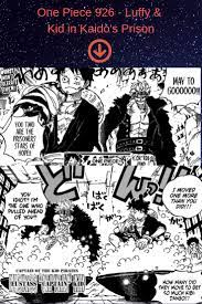 One Piece 926 Luffy Kid In Kaido S Prison Luffy Piecings One Piece