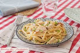 Espaguetis Con Pollo Y Bacon Cremosos Receta De Pasta Deliciosa Recetas De Escandalo