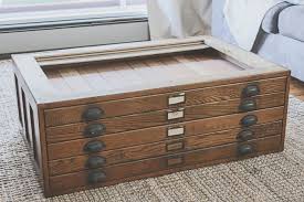 Repurposed Blueprint Cabinet Coffee Table Love Grows Wild Display Coffee Table Chest Coffee Table Antique Coffee Tables