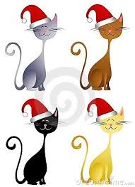 Happy Christmas Hat Cats Christmas Hat Free Clip Art Christmas Cats