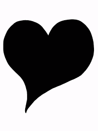 Stylized Black Heart Postcard Zazzle Com Black Heart Heart Design Stylized
