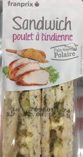 Sandwich Poulet A L Indienne Franprix Calories Et Informations Nutritionnelles