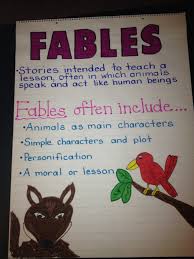 fables anchor chart cute and easy to make reading