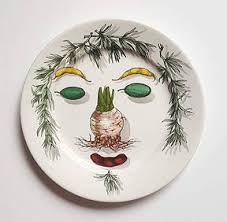 Piero Fornasetti Arcimboldesca Vegetable Face Plate