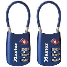 Two big paperclips, one to act as a tension wrench, one to act as the pick. Master Lock 4688t Set Your Own Combination Tsa Accepted Cable Padlock Assorted Colors 2 Pack Walmart Com Walmart Com