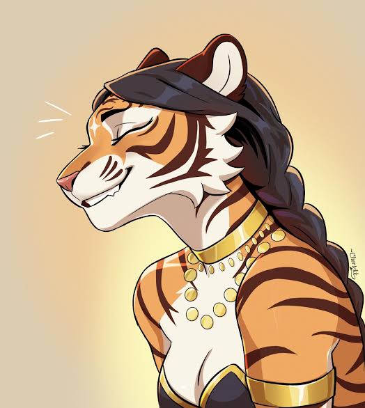 Tiger portrait (art by chortekk) : r/furry