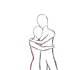 Then, make neat shapes for the eyes on the horizontal line and a realistic nose on the vertical line, below which you can add a pair of lips. How To Draw People Hugging Easy Learn How To Draw