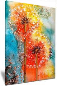 Dandelions Framed High Definition Canvas Print Etsy In 2020 Flower Art Dandelion Painting Art Painting Oil