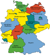 Republica federală germaniabundesrepublik deutschland (germană)deutschland (germană). Harta Harta Germaniei Pe Landuri Germany Map Learn German Learn Portuguese
