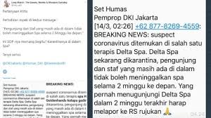 Contact corona news on messenger. Cek Fakta Benarkah Terapis Panti Pijat Di Jakarta Suspect Virus Corona