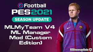 Pro evolution soccer database and kit creator www.pesmaster.com · 553 posts · 18.9k followers · 23 following · photo by pes master on july 22, 2021. Pes 2021 Mlmyteam V4 Ml Manager Mod Custom Edition By Hawke Pesnewupdate Com Free Download Latest Pro Evolution Soccer Patch Updates
