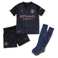 Under the magnifying glass, the new kit displays a blue tone in which we see a series of rhombuses. Manchester City Away Kit 2020 21 Little Boys Man City Custom Kit Boys And Girls
