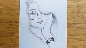 See more ideas about best friend drawings, drawings, drawings of friends. How To Draw A Girl Face With Glasses For Beginners Step By Step Face Drawing Pencil Sketch Youtube