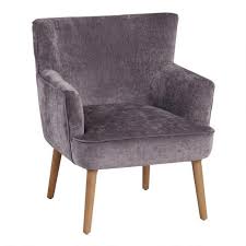 Dark Plum Wingback Cayla Chair V1 In 2020 Chair World Market Chair Grey Armchair